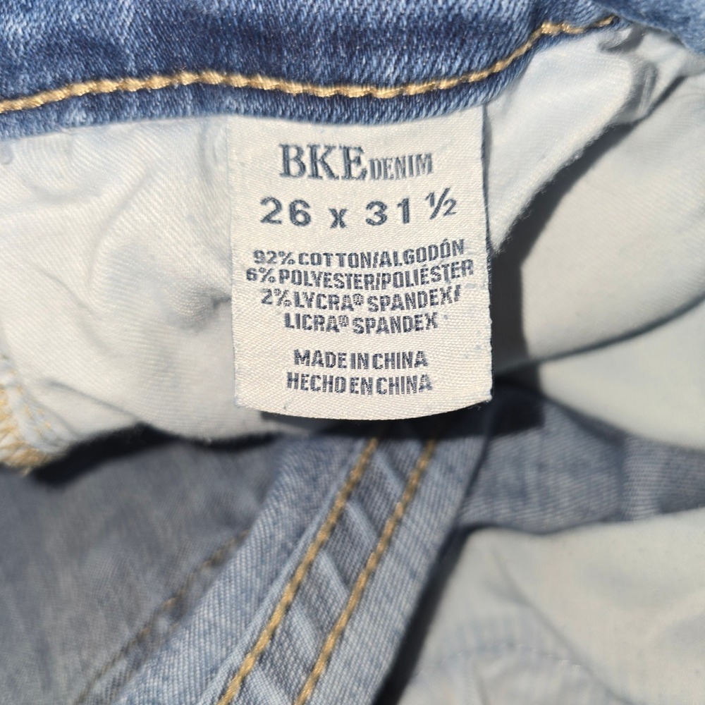 BKE Stella Slim Fit Bootcut Jeans Light Wash Low Rise 26x31.5 ABK6508R - Picture 3 of 14